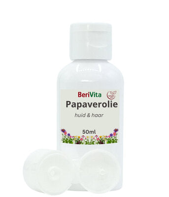 Papaverolie PUUR, natuurlijke maanzaadolie voor huid en haarverzorging - BeriVita.com - Natuurlijk &